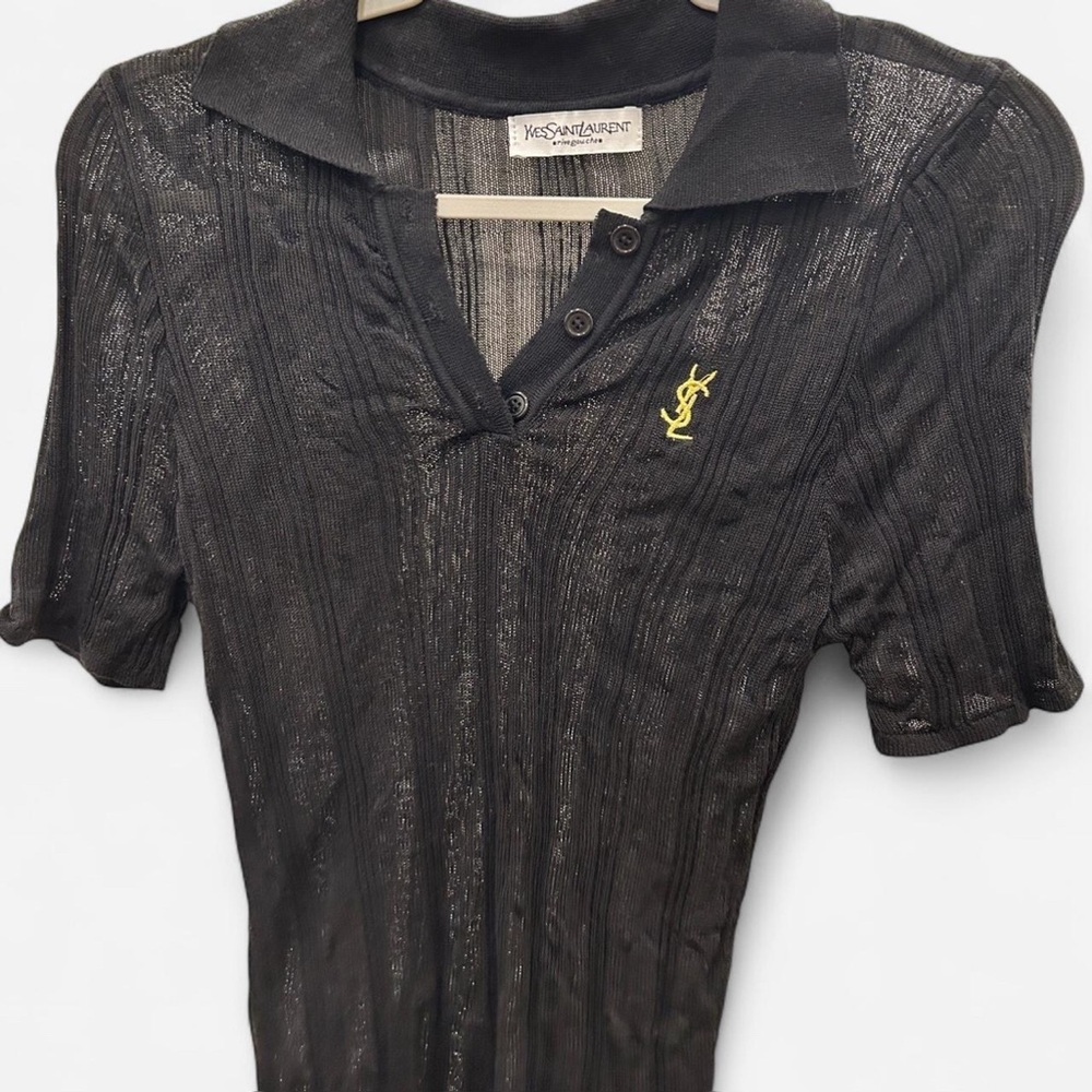 ‼️SOLD Saint Laurent Black Transparent Top Authentic.